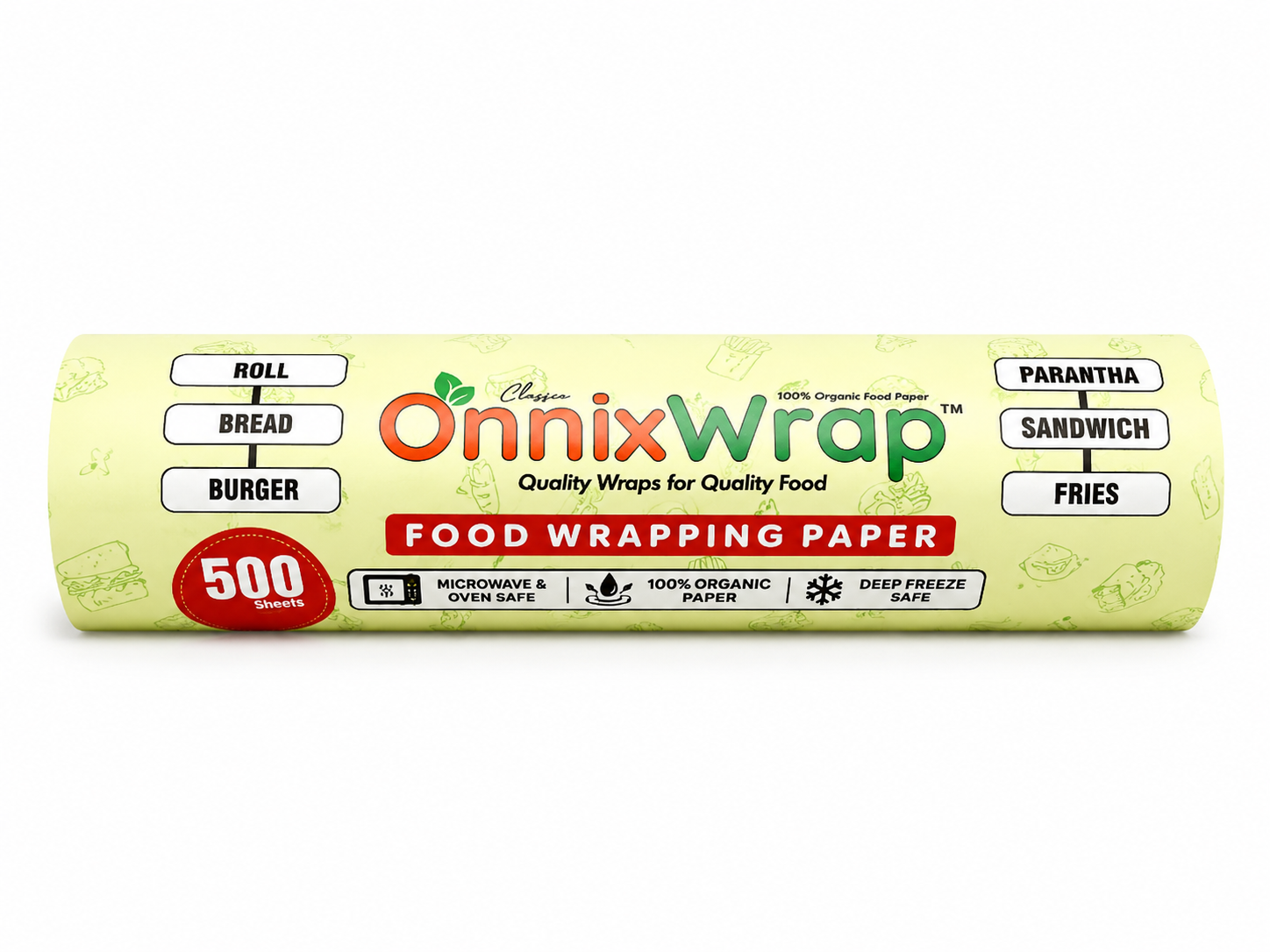 OnnixWrap Classic Food Wrapping Paper - 500g Roll